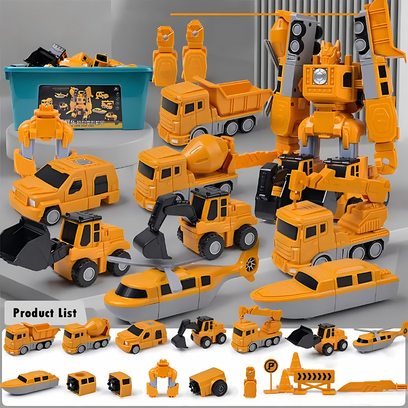 Magnetic Building Blocks Robot & Vehicle Set – Modular STEM Construction Toy
