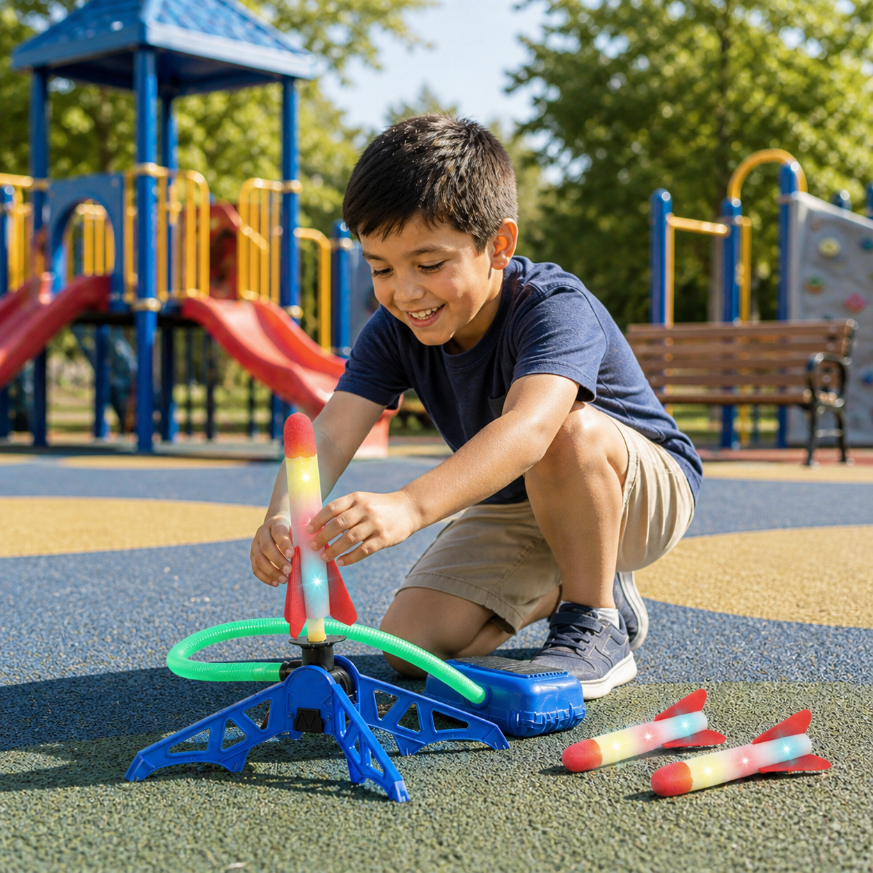 Air-Powered Kids Rocket Launcher – Foot Pump Outdoor Play Set