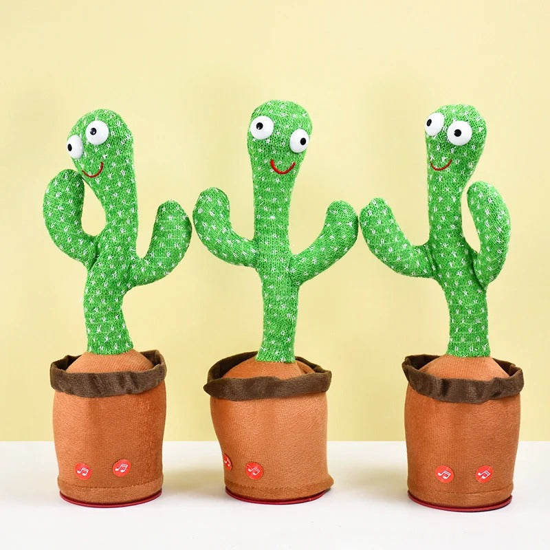 Talking Dancing Cactus Toy – Interactive Singing & Voice Repeating Plush with USB Recharge