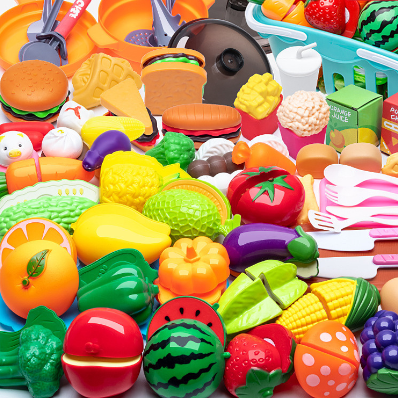Kids Fruit & Vegetable Cutting Toy Set for Imaginative Play and Skill Development