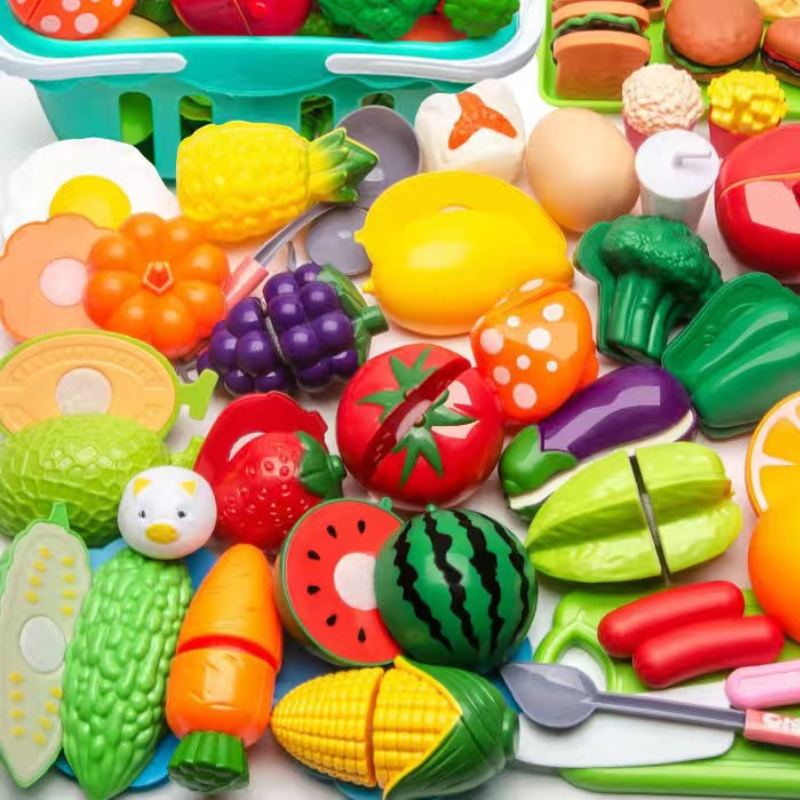 Kids Fruit & Vegetable Cutting Toy Set for Imaginative Play and Skill Development