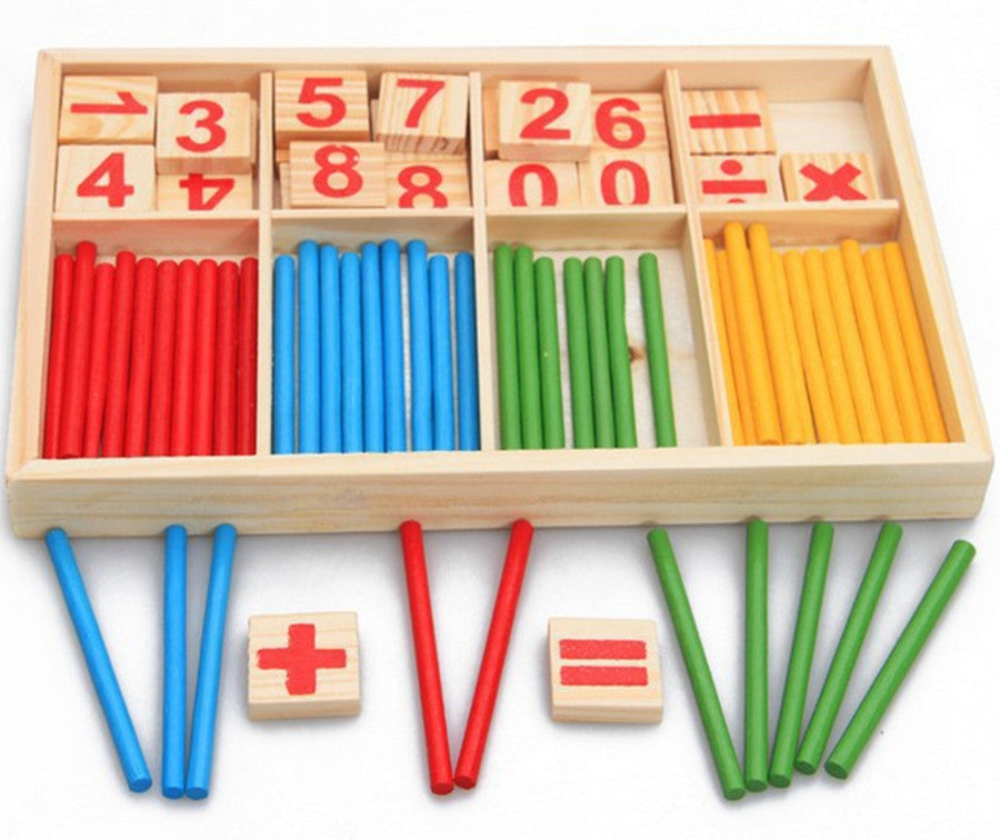 Montessori Wooden Maths Game – Educational Family Learning & Travel Toy
