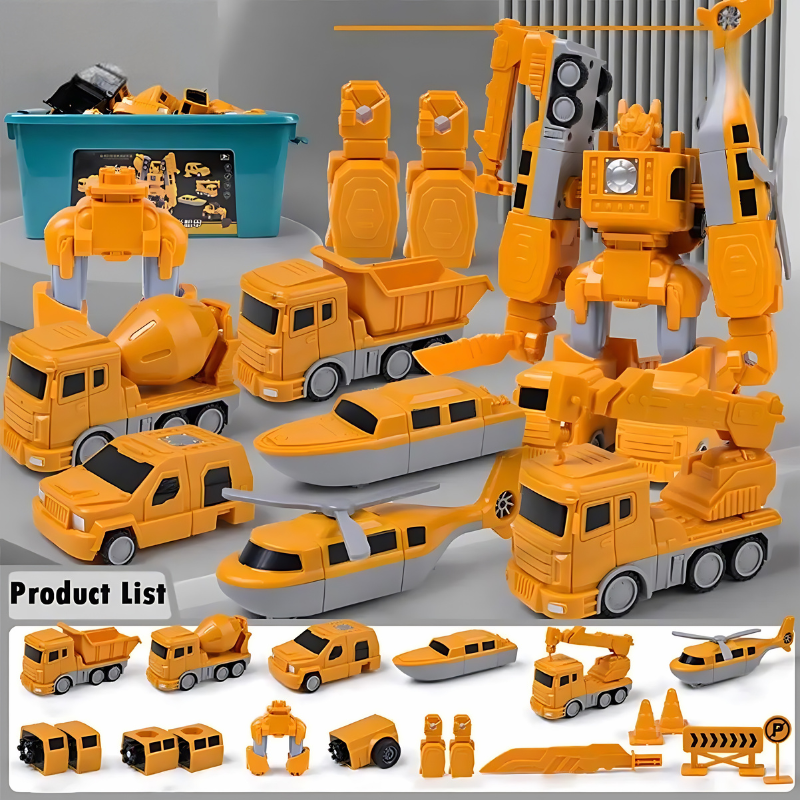 Magnetic Building Blocks Robot & Vehicle Set – Modular STEM Construction Toy