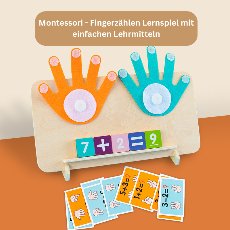 Montessori Wooden Finger Counting Toy with Balance Scale – Educational Maths Learning Game for Kids