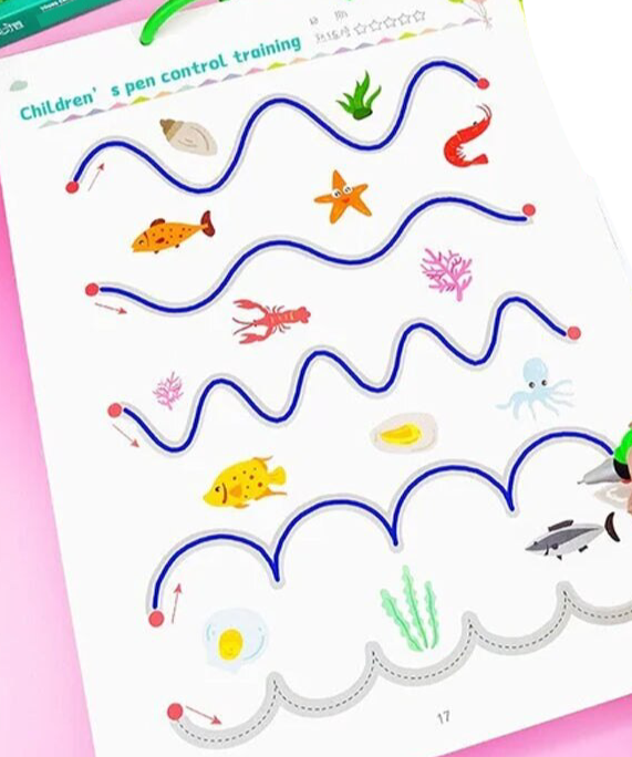 Reusable Kids Writing Practice Book Set – Wipe Clean Alphabet & Number Tracing Workbook