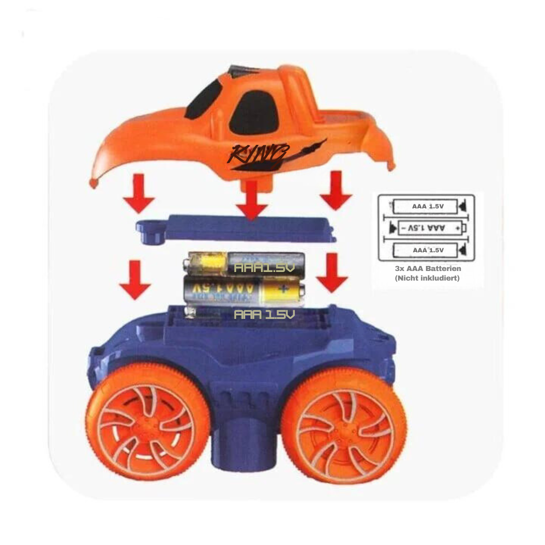 Flexible Anti-Gravity Race Track Set – Stunt Car Racing Toy with LED Lights