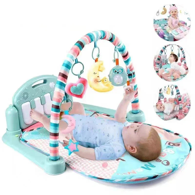 Baby Musical Play Mat with Piano & Hanging Toys – Interactive Activity Gym