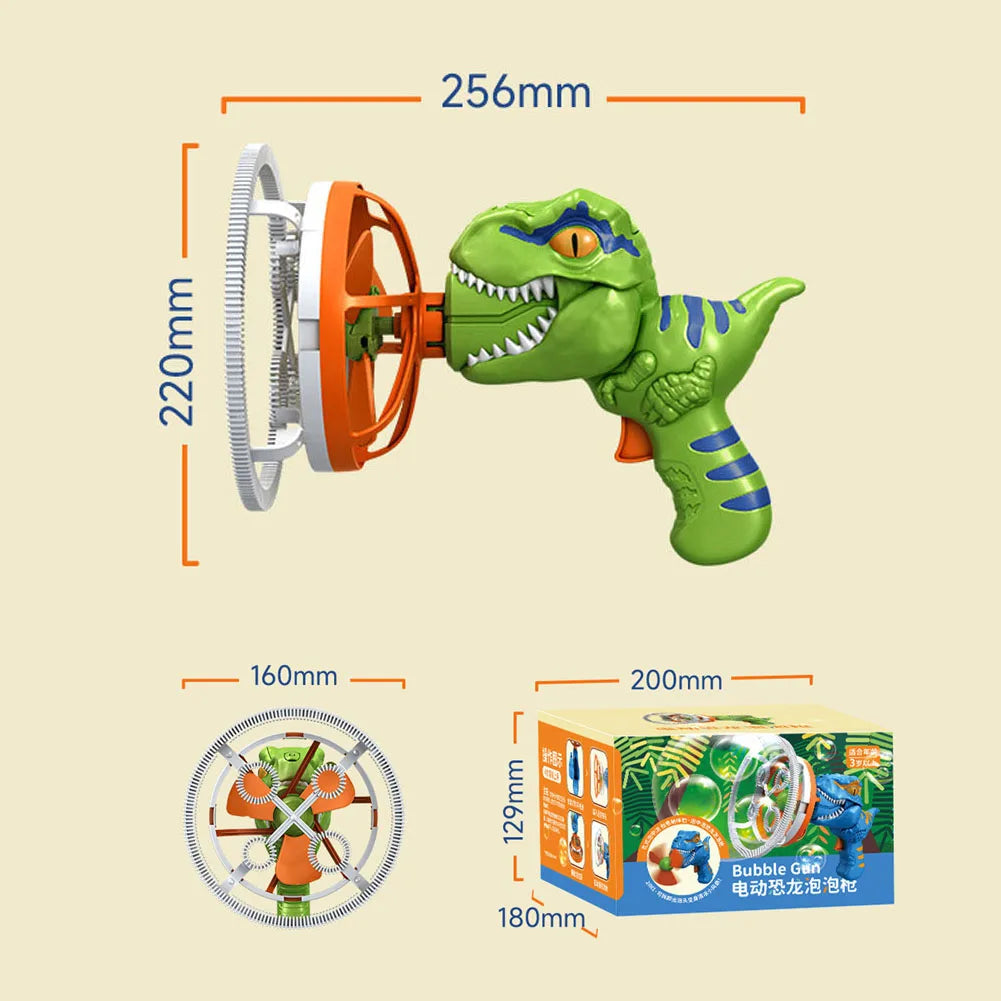 Dinosaur Bubble Gun for Kids – Automatic Bubble Blaster Toy