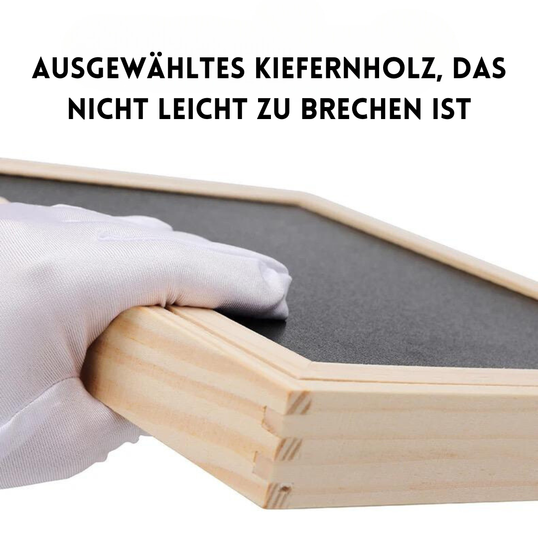 2-in-1 Montessori Wooden Drawing Board – Magnetic & Wipe-Clean Learning Easel for Kids