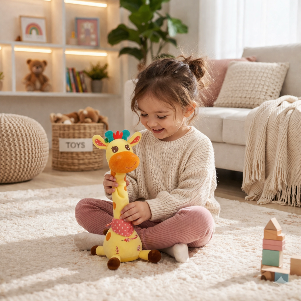 Interactive Dancing Giraffe Toy with Music & Lights for Toddlers