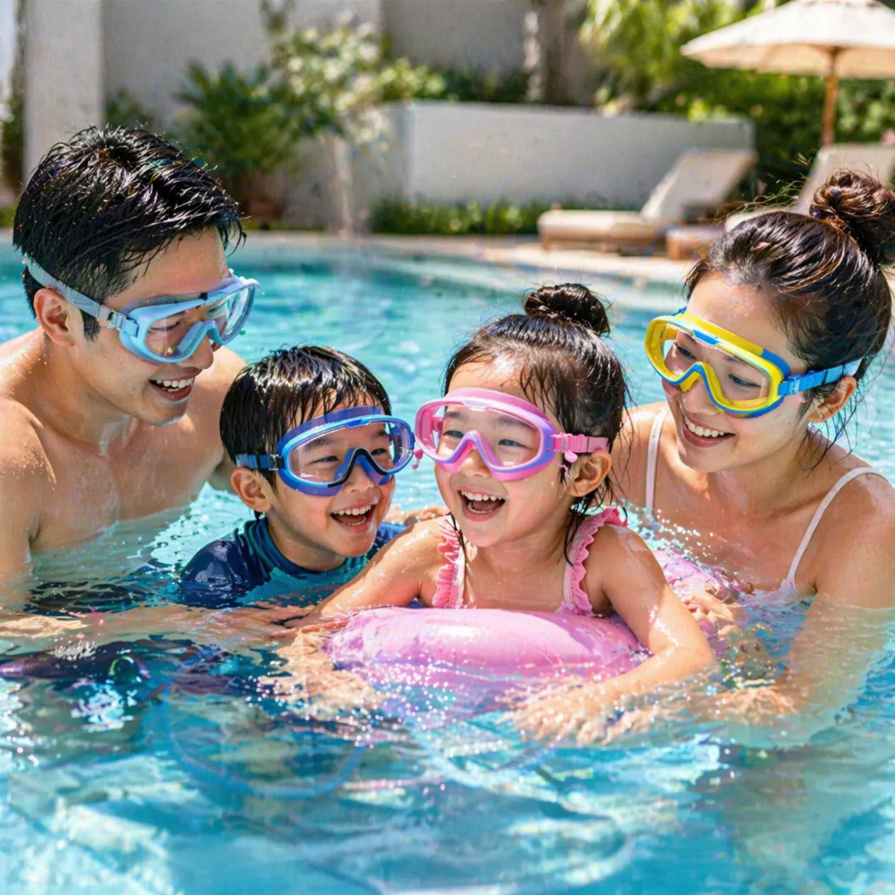 Children’s Swim Goggles with Wide Fit Frame and Anti-Fog Lens Technology