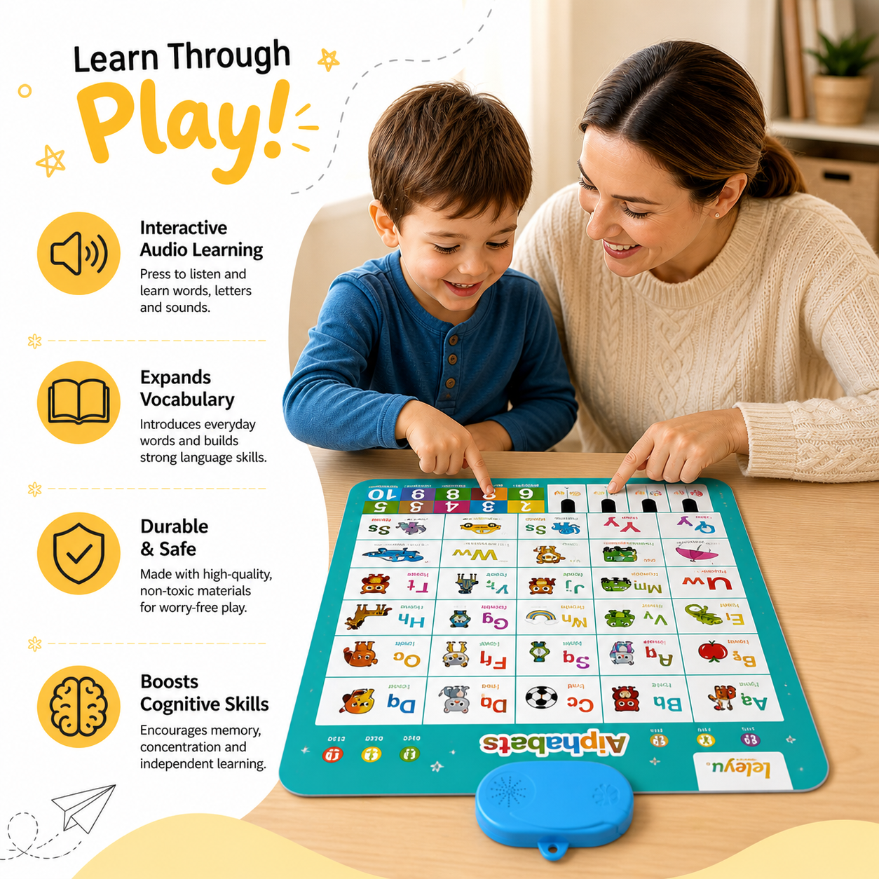 Multi Design Talking English Learning Board for Kids Early Education