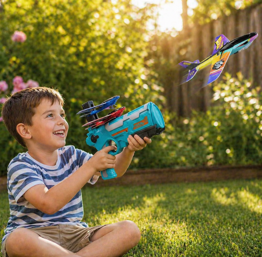 SkyGlide Kids Plane Launcher – Active Outdoor Flying Toy Set