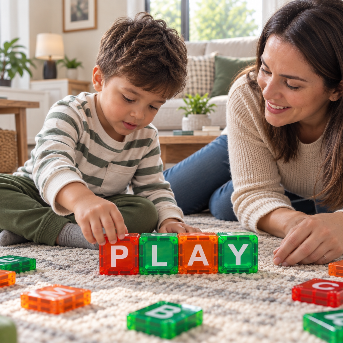 Little Learners Alphabet Tiles – 26 Piece Educational Letter Set