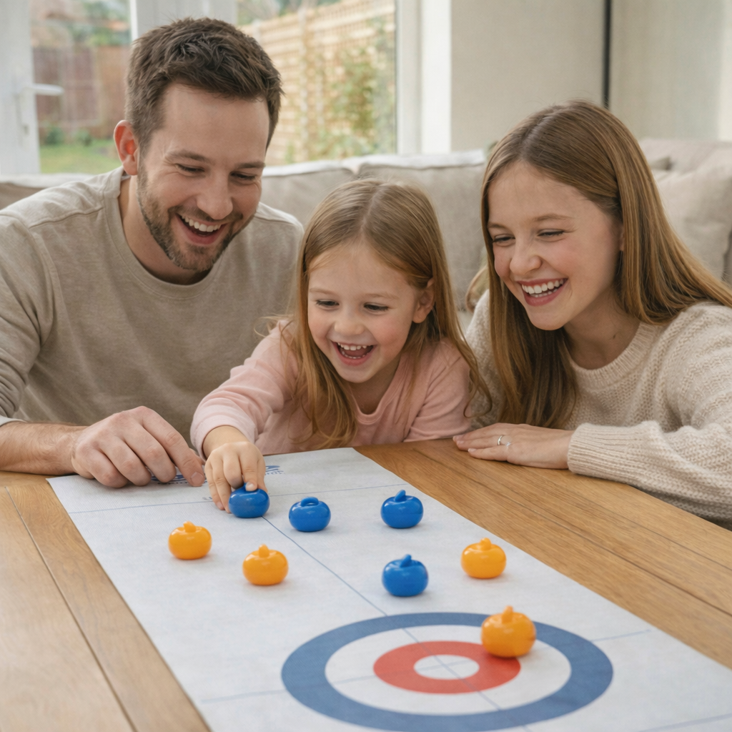 Tabletop Curling Game Set – Fun & Meaningful Family Time at Home