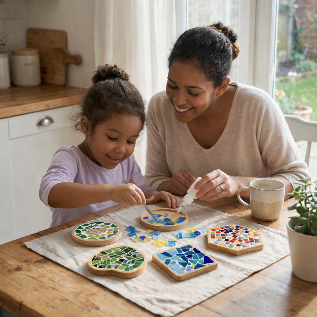DIY Mosaic Coaster Craft Kit – Creative Moments for Mother & Child