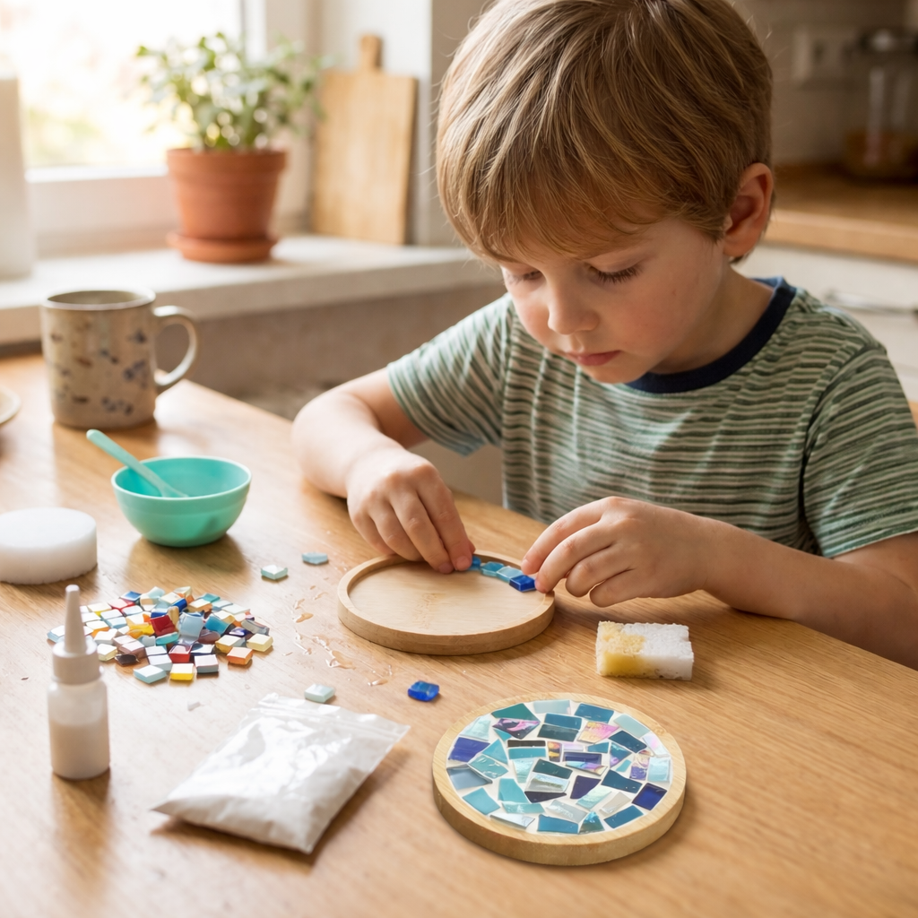 DIY Mosaic Coaster Craft Kit – Creative Moments for Mother & Child