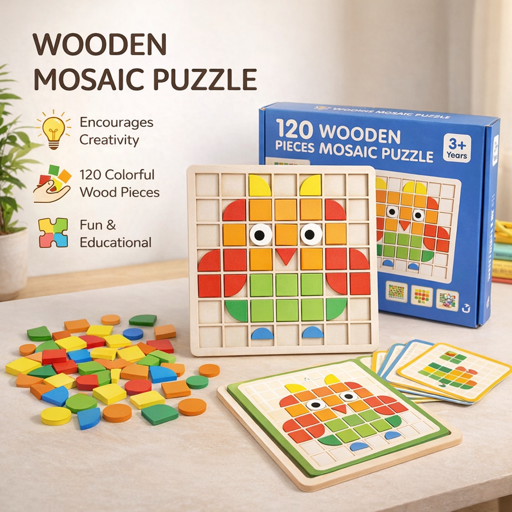 Wooden Montessori Mosaic Board For Kids