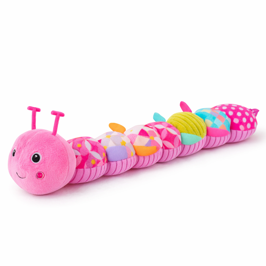 Baby Soft Caterpillar Toy with Rattle and Gentle Musical Features