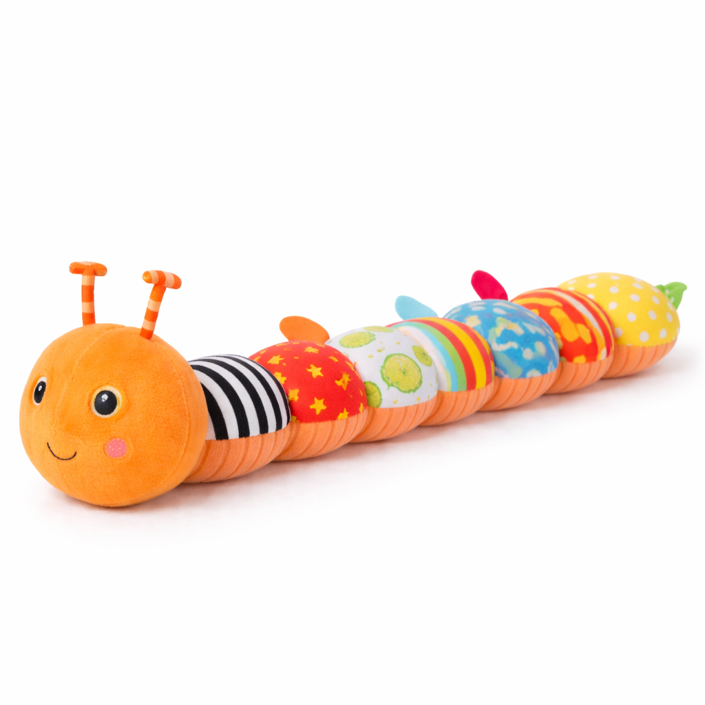 Baby Soft Caterpillar Toy with Rattle and Gentle Musical Features