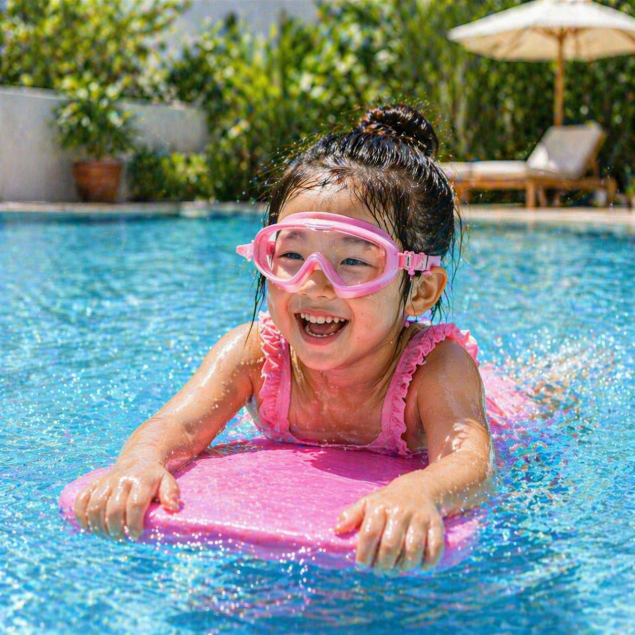 Children’s Swim Goggles with Wide Fit Frame and Anti-Fog Lens Technology