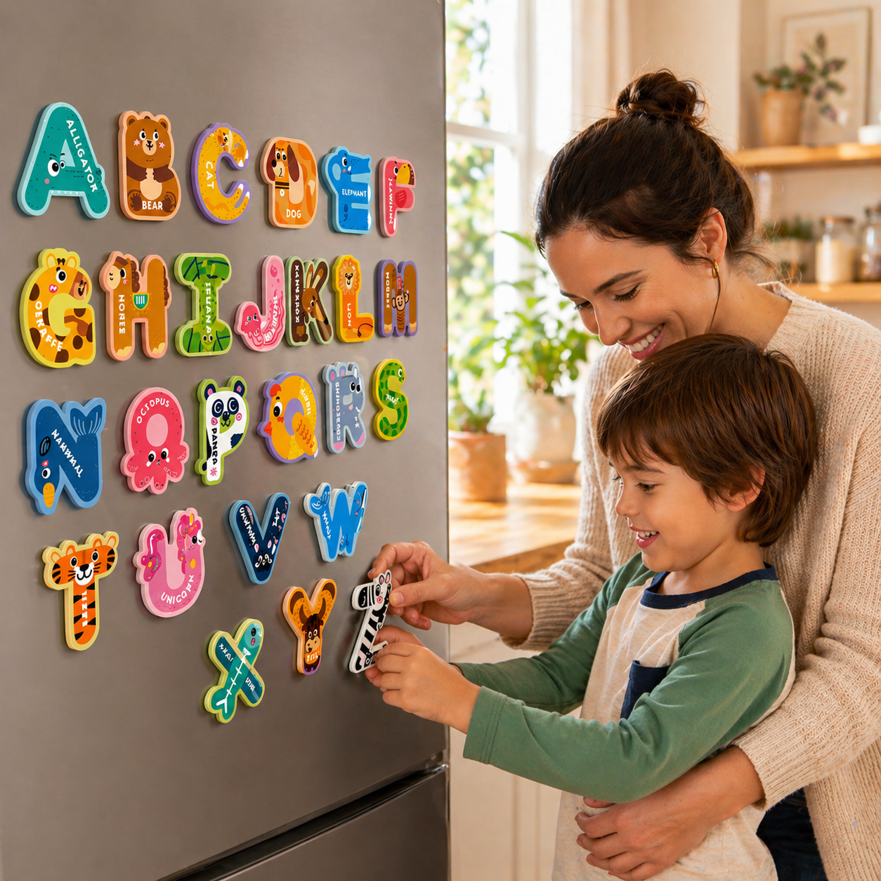 Animal Alphabet Magnetic Letters Set for Kids Early Learning and Play
