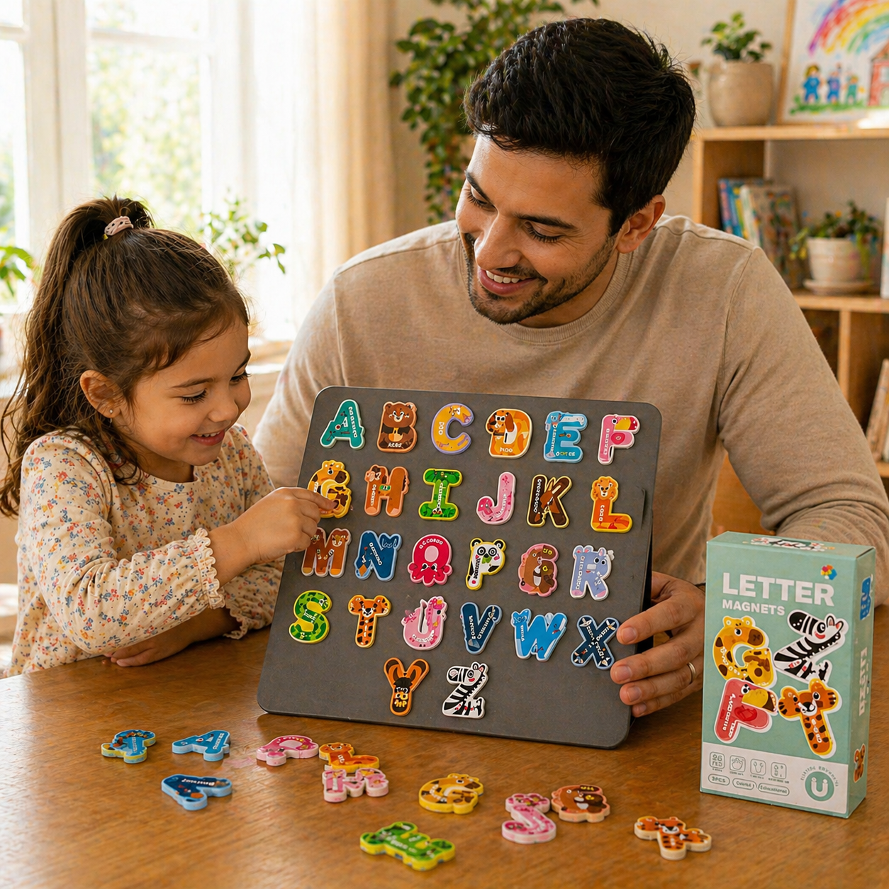 Animal Alphabet Magnetic Letters Set for Kids Early Learning and Play