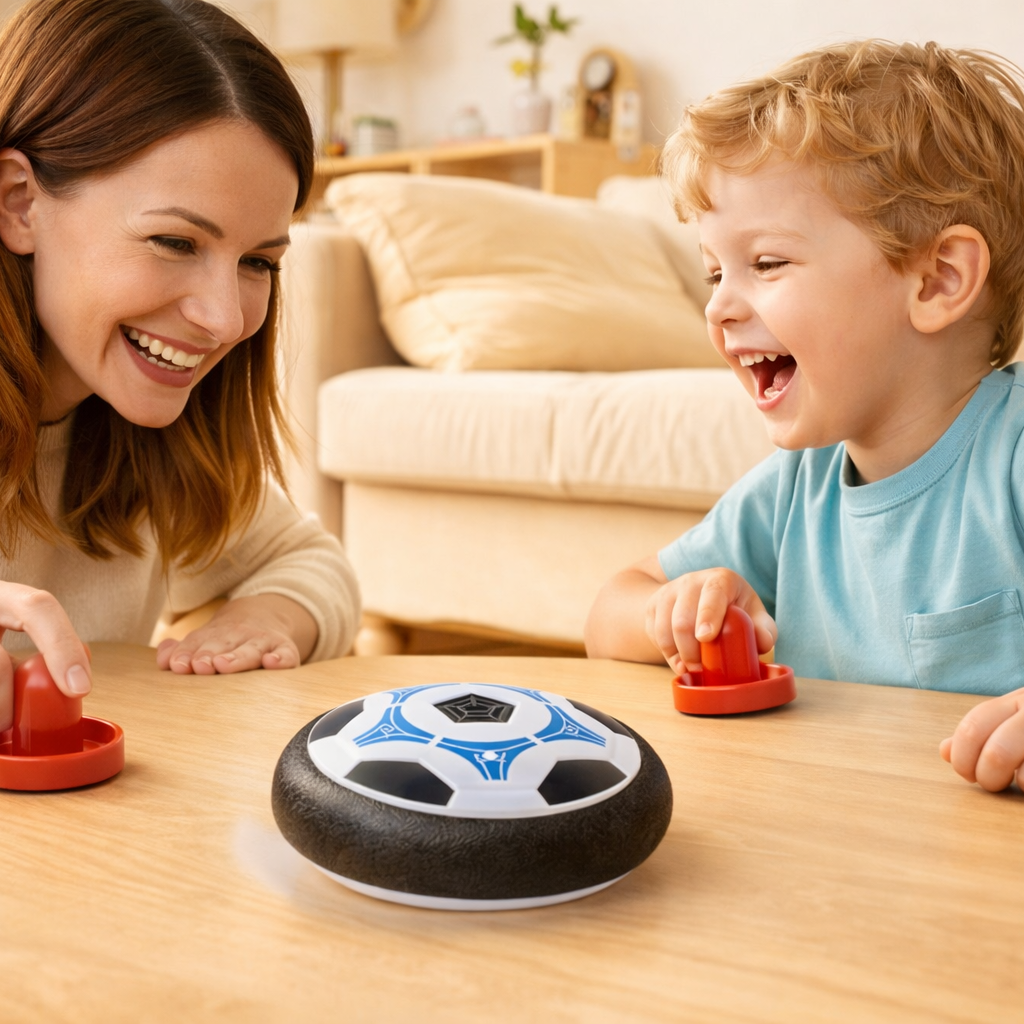Compact Tabletop Air Hockey Game for Indoor Family Fun