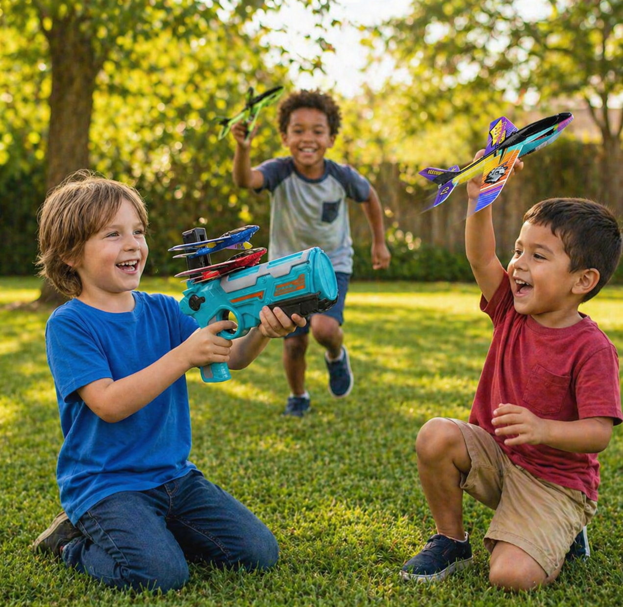 SkyGlide Kids Plane Launcher – Active Outdoor Flying Toy Set