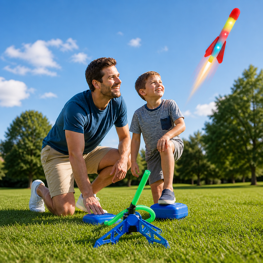Air-Powered Kids Rocket Launcher – Foot Pump Outdoor Play Set