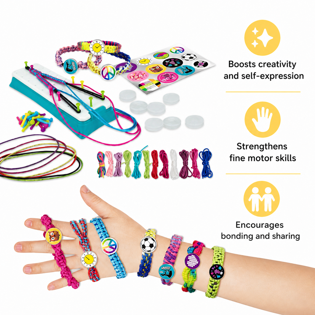 Kids Colorful Bracelet Craft Kit