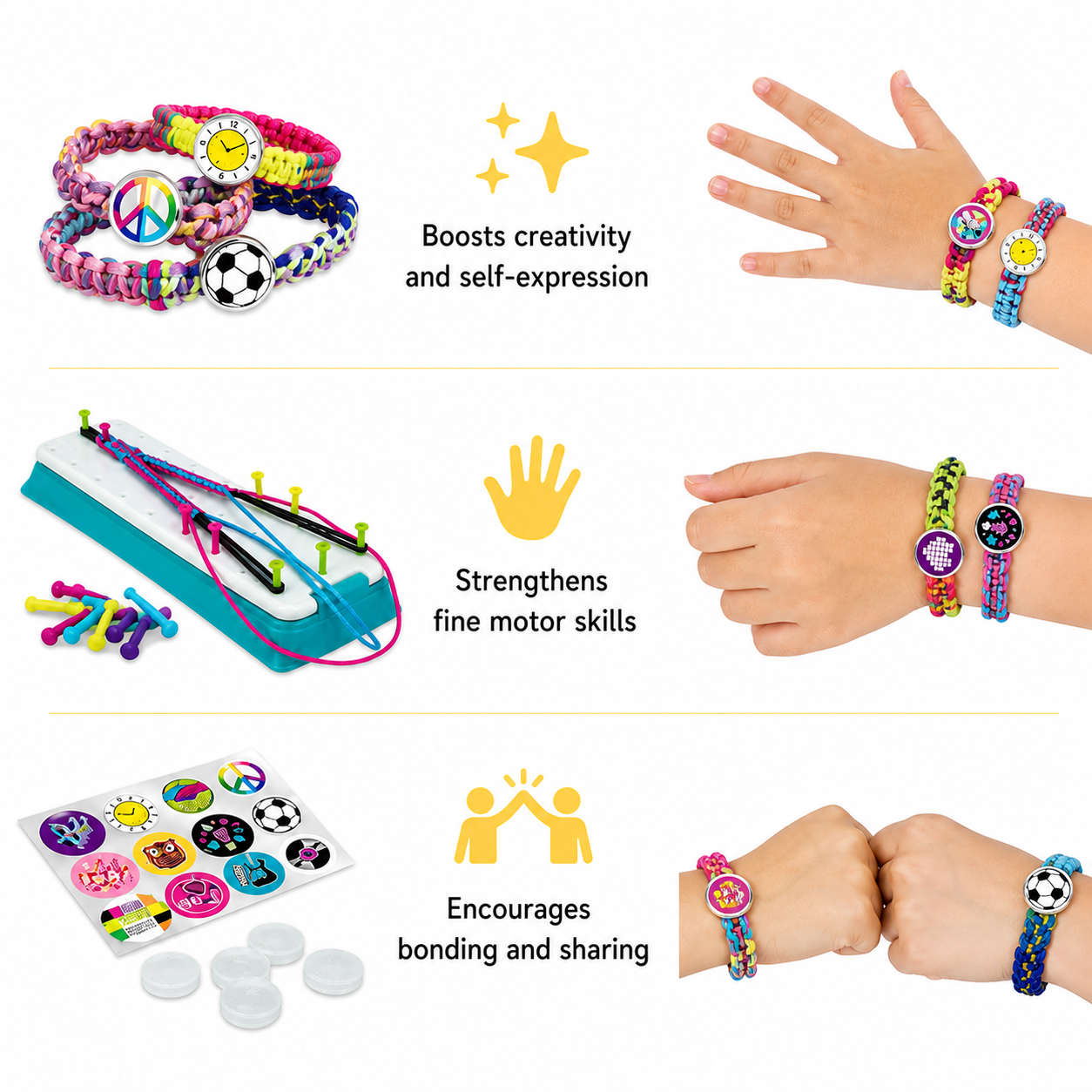 Kids Colorful Bracelet Craft Kit
