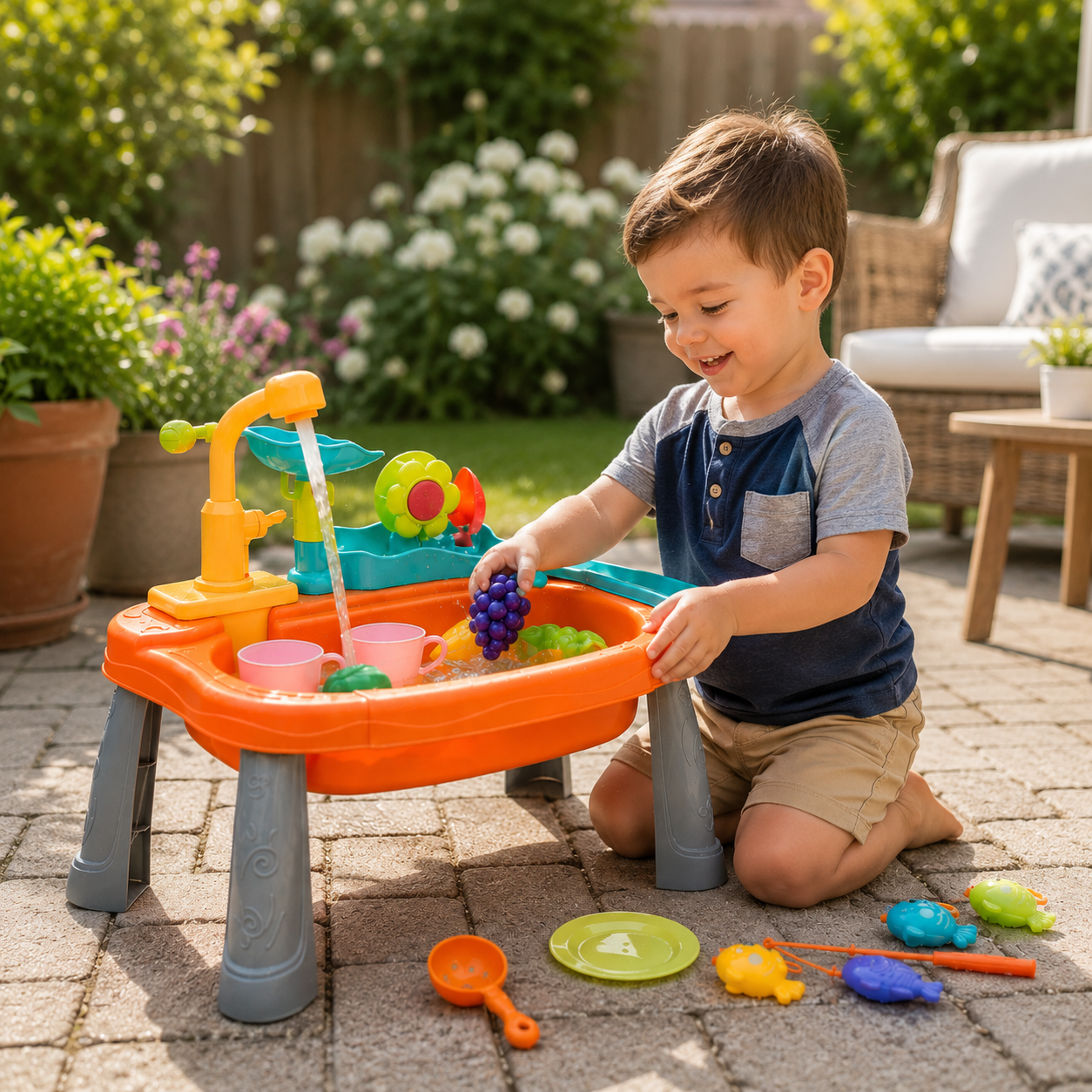 Kids Water Play Sink with Running Water