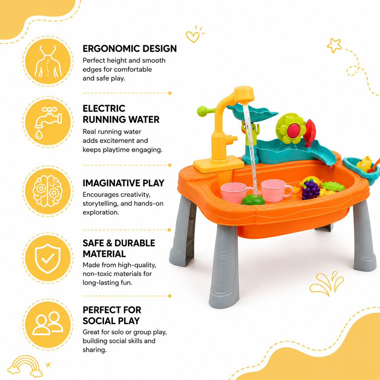 Kids Water Play Sink with Running Water