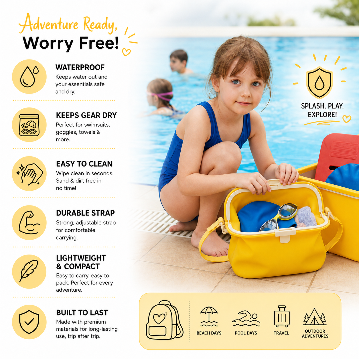 WaveGuard Silicone Crossbody Storage Bag