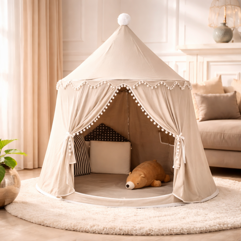 Children’s Cotton Canvas Teepee Tent