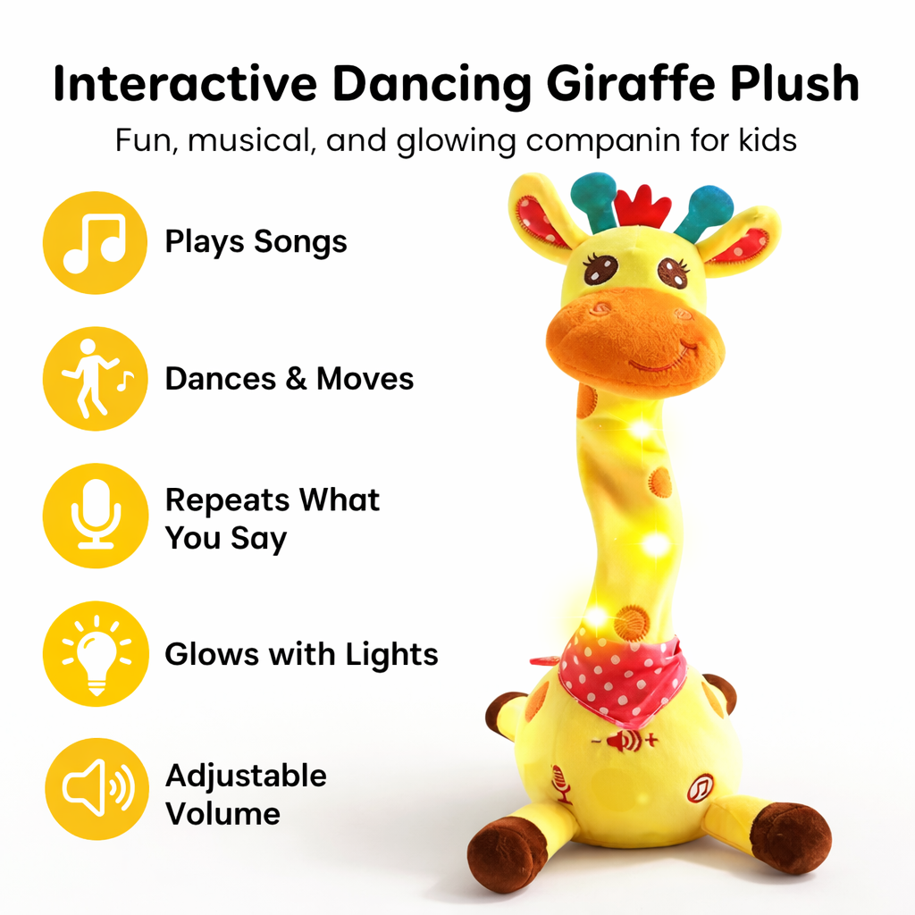 Interactive Dancing Giraffe Toy with Music & Lights for Toddlers