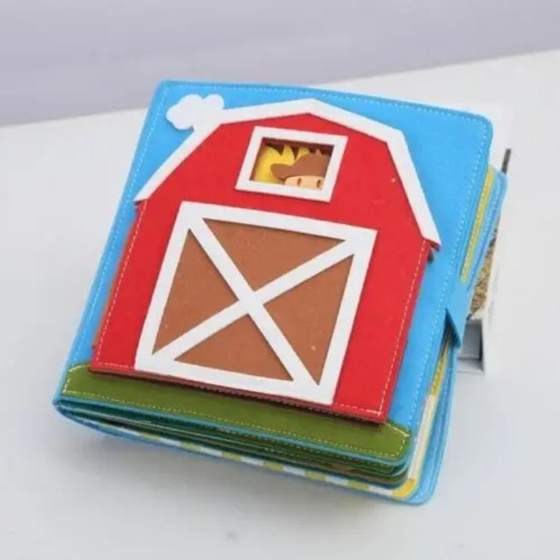 Farm Quiet Book for Toddlers – Interactive Felt Activity Book with Sensory Pages