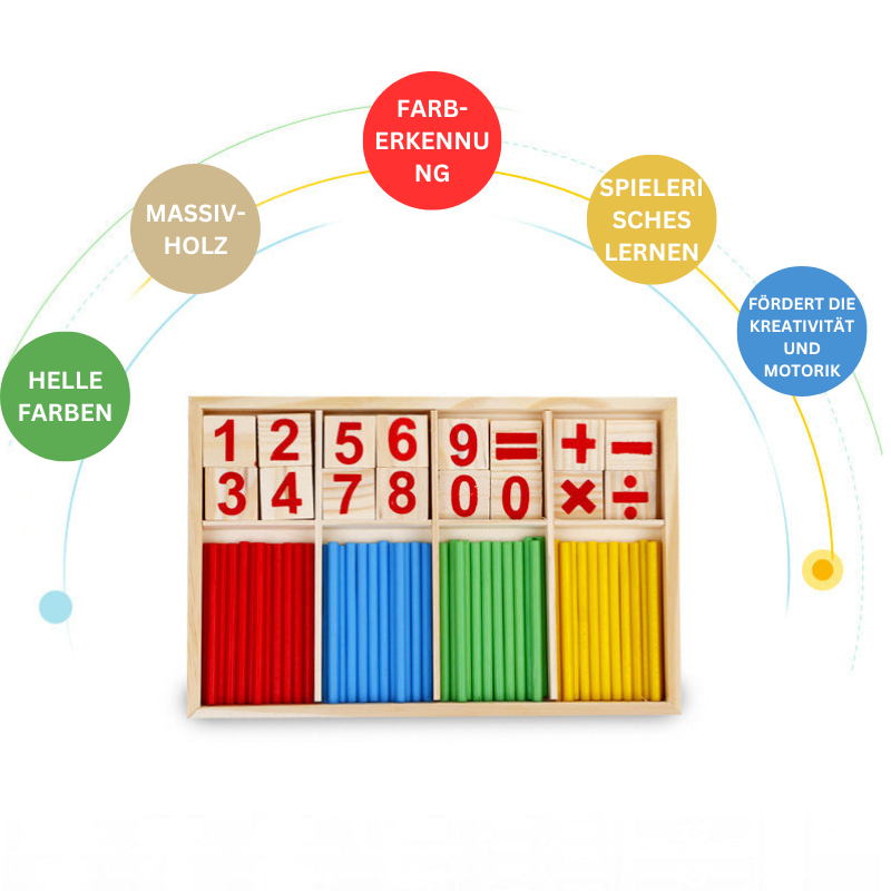 Montessori Wooden Maths Game – Educational Family Learning & Travel Toy
