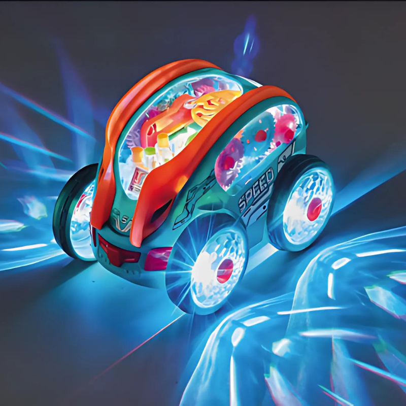 LED Stunt Car Toy – 360° Spinning & Flipping Battery Operated Car with Music