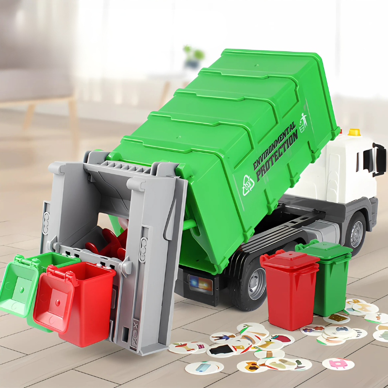 Kids Recycling Sorting Game – Educational Waste Sorting Toy with 4 Bins