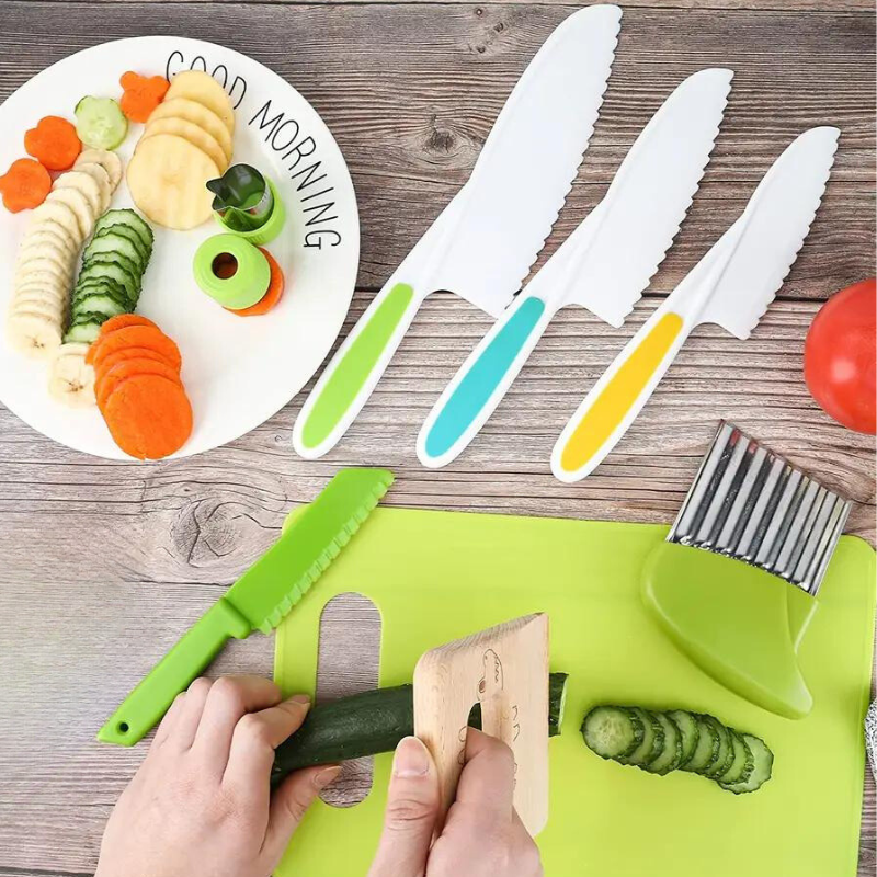 Kids Kitchen Knife Set – Child-Safe Cooking Tool Set for Young Chefs