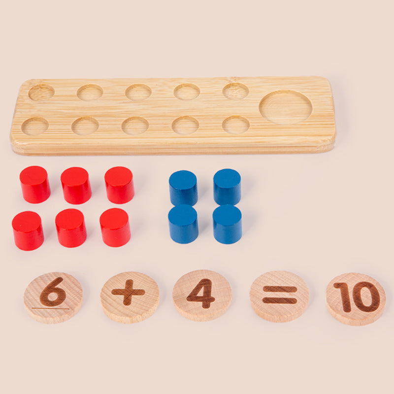 Montessori Maths Learning Board – Wooden Counting & Number Activity Toy
