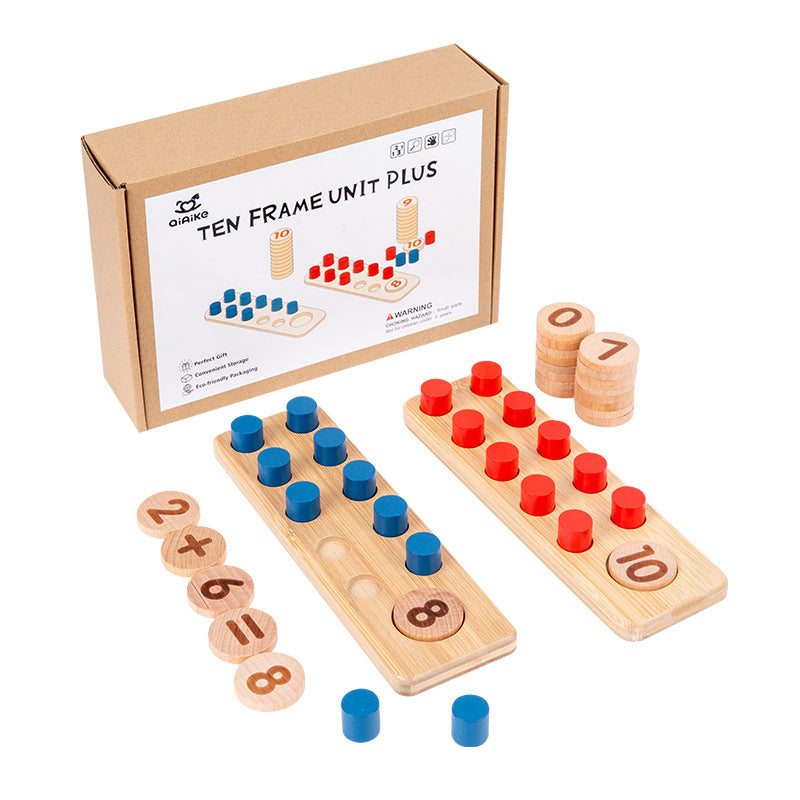 Montessori Maths Learning Board – Wooden Counting & Number Activity Toy