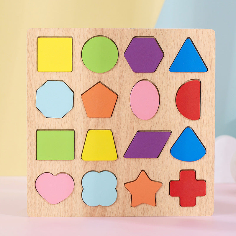 Montessori Wooden Puzzle Set – Alphabet, Numbers & Shapes Learning Toy (2–4 Years)