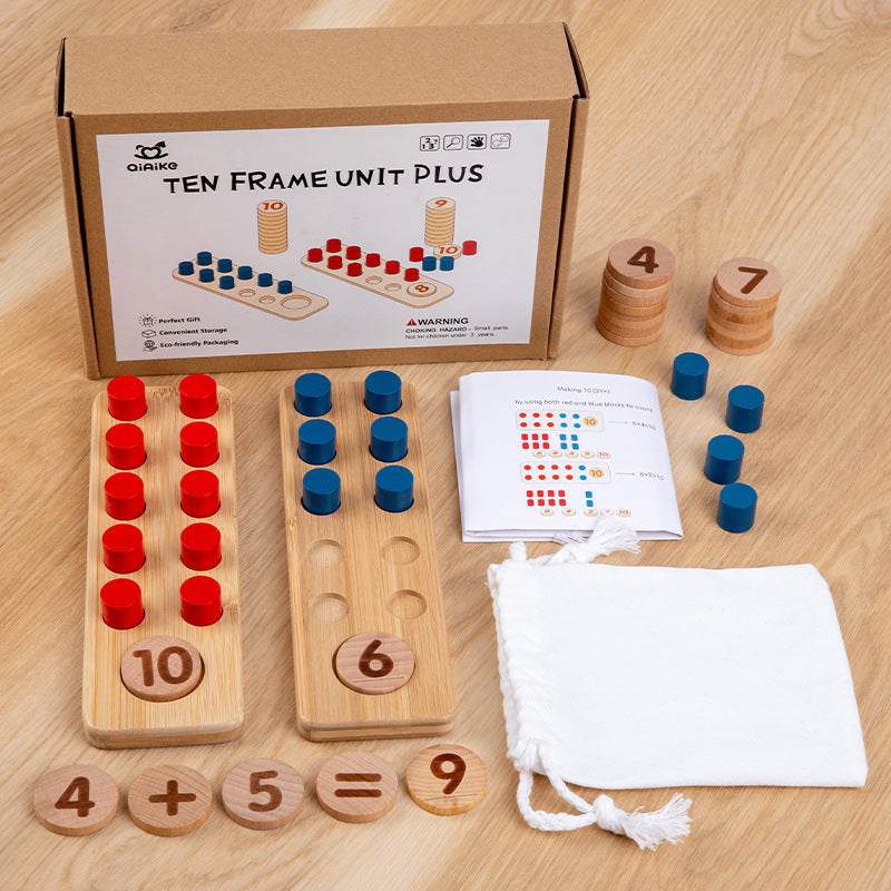 Montessori Maths Learning Board – Wooden Counting & Number Activity Toy
