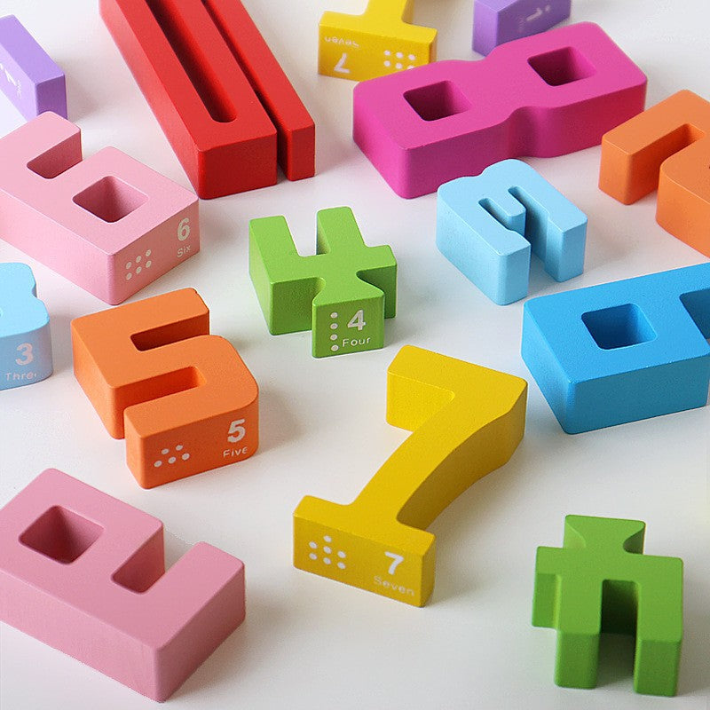 Educational Maths & Number Learning Blocks – Colourful Counting & Stacking Toy for Kids