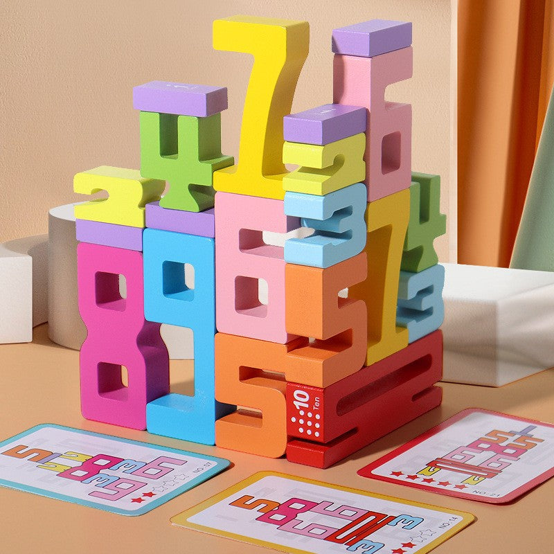 Educational Maths & Number Learning Blocks – Colourful Counting & Stacking Toy for Kids
