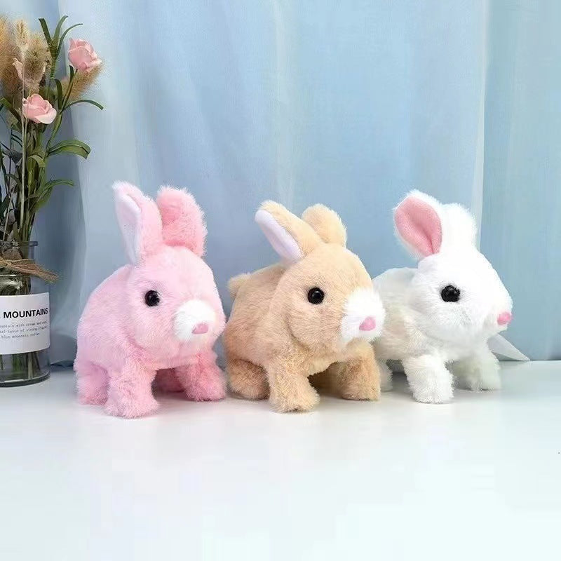 Hopping Plush Bunny Toy – Battery Operated Soft Rabbit with Realistic Movement