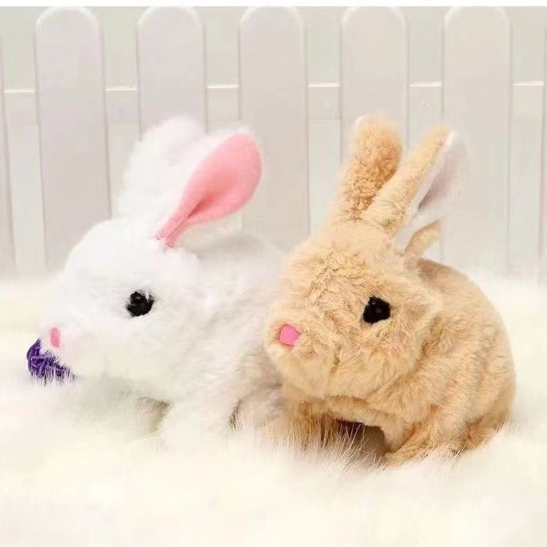 Hopping Plush Bunny Toy – Battery Operated Soft Rabbit with Realistic Movement